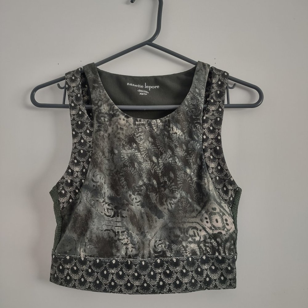 Nanette Lepore Sports Bra Navy Green